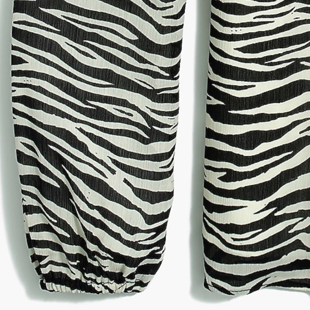 J. Crew Zebra Long Sleeve Mock-neck Top - Picture 5 of 7